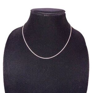 Sterling Womens Silver Tone Chain Necklace S925 Marked Lightweight